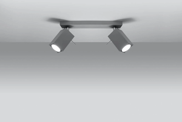 LAMPA ścienna SL.0456 metalowa OPRAWA listwa reflektorki regulowane szare