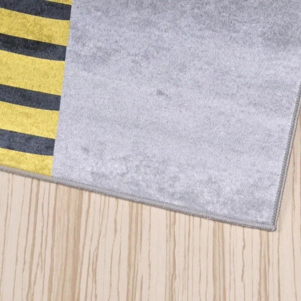 Tkaninowy dywan Lew 322852 do pokoju dziecięcego szary żółty