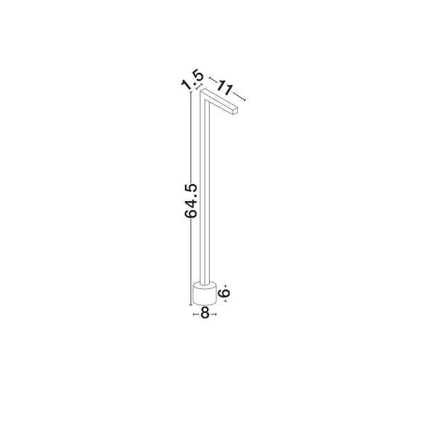 Stojąca lampa ogrodowa BERENDA LE75140 LED 5W 3000K IP65 rdzawa