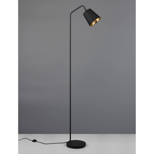 Podłogowa lampa Buddy R41721032 abażur tkanina czarna