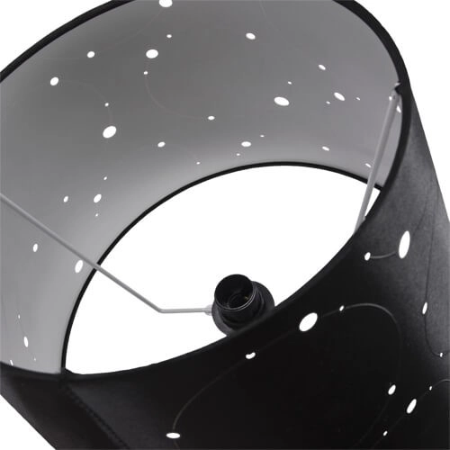 Ceramiczna LAMPKA stojąca LARYSA 03806 Ideus abażurowa LAMPA stołowa czarna