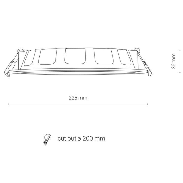 Wpust LAMPA łazienkowa KOS 8774 Nowodvorski sufitowa OPRAWA LED 24W 4000K okrągła IP44 biała