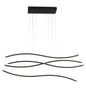 Designerska lampa wisząca Waves LED 70W 3000K do jadalni czarna