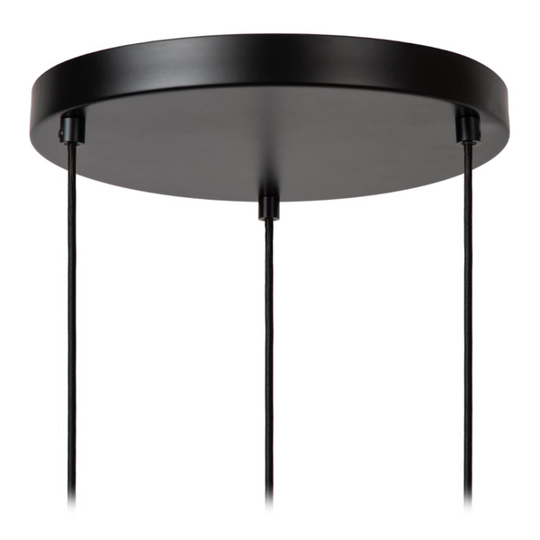 Szklana lampa wisząca Ilona 45408/13/99 czarna zielona bursztynowa