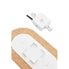 Drewniana ścienna lampa Rokke RKW21010 do jadalni brązowa biała