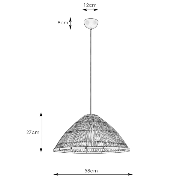 Lampa zwis Capello 108673 Markslojd kapelusz bambus naturalna