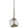 Wisząca lampa glamour Lava 11025 kula do sypialni brązowa bursztynowa