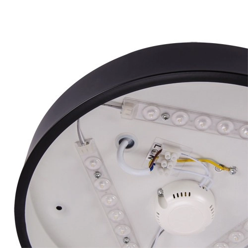 Sufitowa LAMPA plafon TOTEM LED C 03928 Ideus okrągła OPRAWA metalowa LED 48W 4000K minimalistyczna czarna