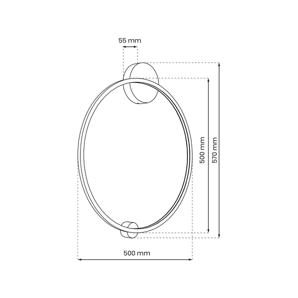 Lampa sufitowa/kinkiet ścienny Saturno ML8858 Milagro LED 25W 4000K IP44 czarny