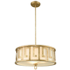LAMPA wisząca GN-LEMURIA-P-L Elstead GILDED NOLA okrągła OPRAWA metalowa złota biała