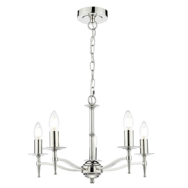 Zwisający żyrandol Marble MAR0538-EH Dar Lighting do salonu pałacowy srebrny