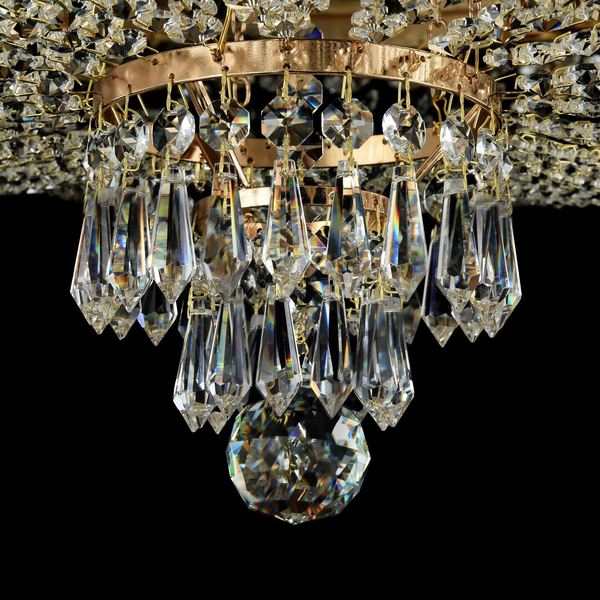 Pałacowa LAMPA plafon PALACE DIA890-CL-05-G Maytoni sufitowa OPRAWA kryształowa plafoniera ampla glamour mosiądz