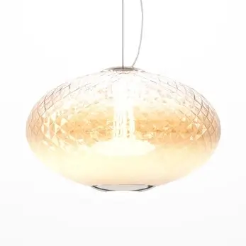 Szklany żyrandol do jadalni Bruma MOD397PL-L12CH2.7K LED 12W 2700K chrom