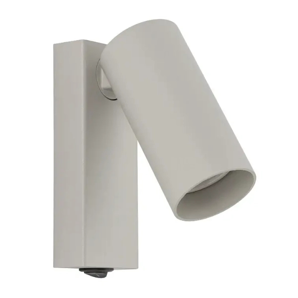 Podłużna lampa ścienna FOURTY 11765 na korytarz tuba jedwabisty szary