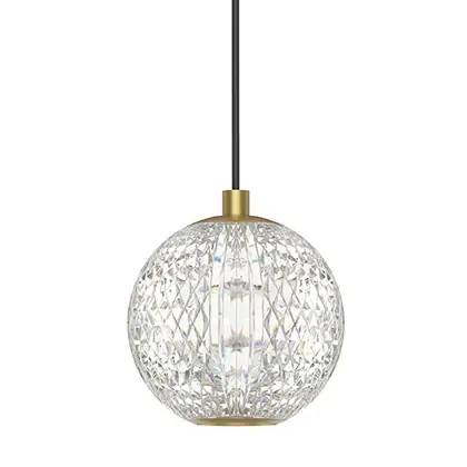 Kulista wisząca lampa Marni QN-MARNI-1P-NBR LED 5W 3000K mosiądz