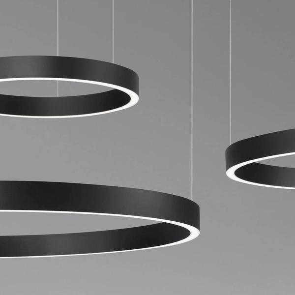 Zwisająca lampa nad stół BARI LE44317 LED 181W 3000K pierścienie czarny