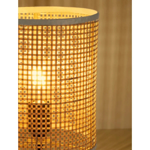 Elegancka stołowa lampka PLOMITA LE45375 do sypialni naturalna