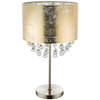Stojąca LAMPKA nocna AMY 15187T3 Globo abażurowa LAMPA stołowa z kryształkami glamour crystal złota przezroczysta