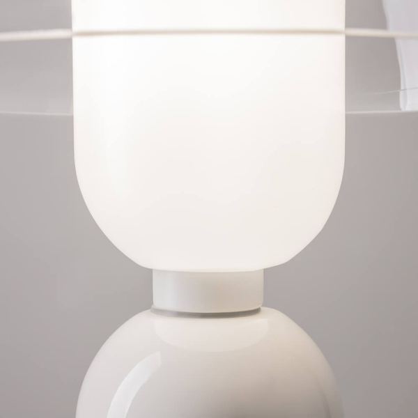 Stołowa lampa Memory MOD177TL-01W Maytoni do sypialni biała przezroczysta