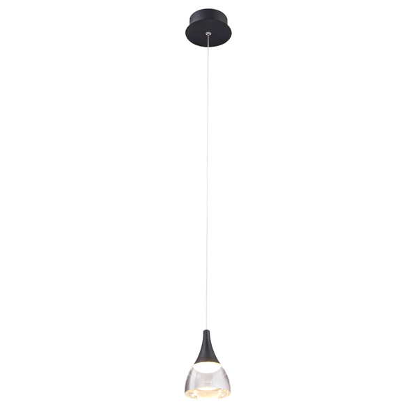 Ledowa lampa wisząca Dalamtia 5W do przedpokoju czarna