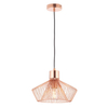 Druciana wisząca lampa Kimberley 72813 do salonu miedziana
