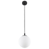 Lampa wisząca Esme 5669 ball do kuchni metalowa biała czarna
