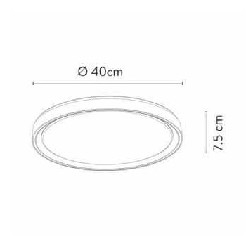 Plafoniera LAMPA sufitowa NURIA 79182/24/30 Lucide okrągła OPRAWA plafon LED 18W 2700K natynkowy czarny