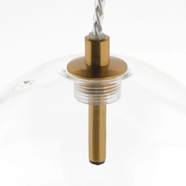 Szklana lampa wisząca GLOBO-HD80308-G4 kula do kuchni złoty