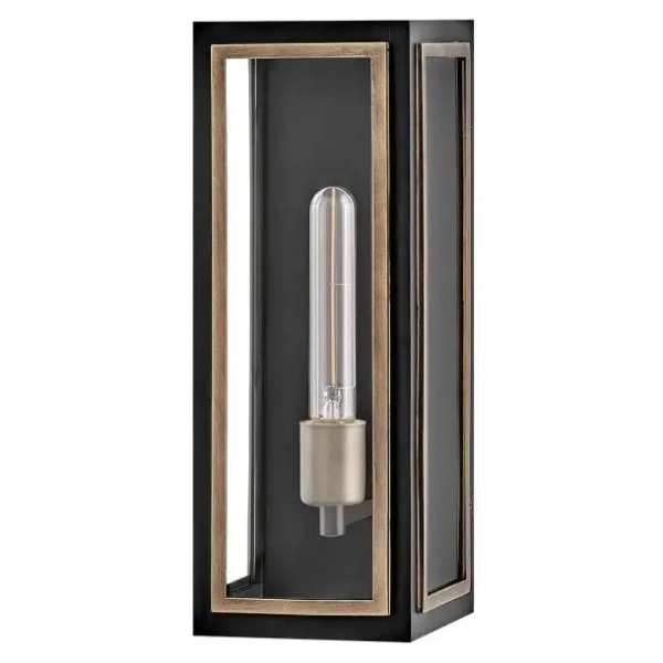 Loftowy kinkiet ścienny Shaw QN-SHAW-1M-BK do ogrodu IP44 czarny brąz