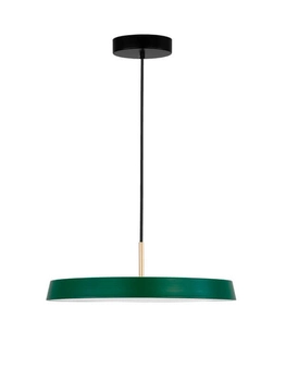 Nowoczesna lampa wisząca Coruna dysk LED 41W 3000K zielony złoty