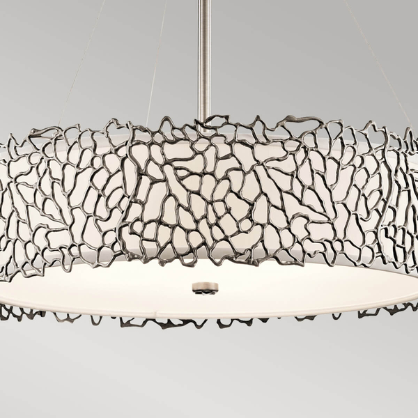 Wisząca lampa okrągła Silver Coral KL-SILVER-CORAL-P-B Kichler srebrny