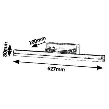 Ścienna LAMPA łazienkowa SILAS 5729 Rabalux regulowana OPRAWA metalowa kinkiet belka LED 18W 4000K IP44 brązowa biała