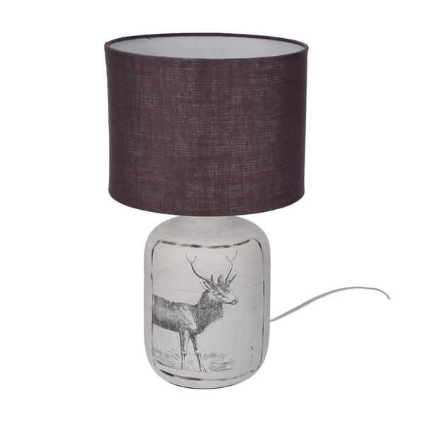 Sypialniana lampa stołowa Walia 41-39194 ceramiczna srebrna czarna