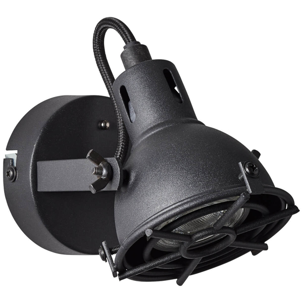 Loftowa lampa ścienna Jesper G54310/86 z regulacją czarna