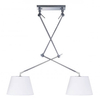 Zwisowa lampa Adam AZ1842+2xAZ2588 Azzardo wysięgnik biały chrom