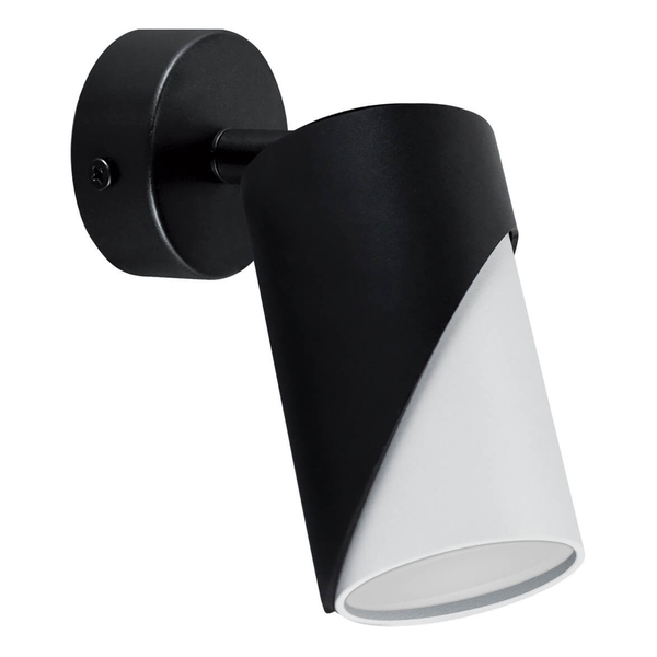 Lampa ścienna tuba Zebra 04212 Ideus do sypialni punktowa biała czarna