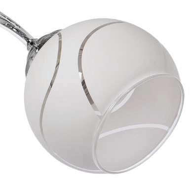 LAMPA sufitowa VEN W-C 0240/2 metalowa OPRAWA szklane klosze spirala chrom