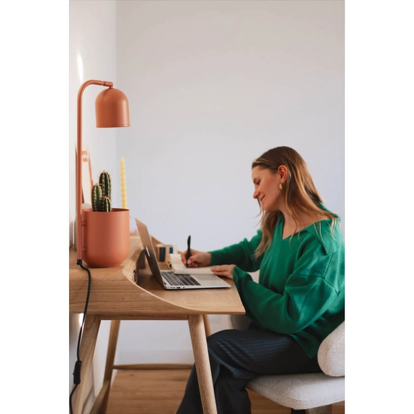 Stołowa lampa Botanica Wood 41115115 Kaspa z regulacją pomarańczowa