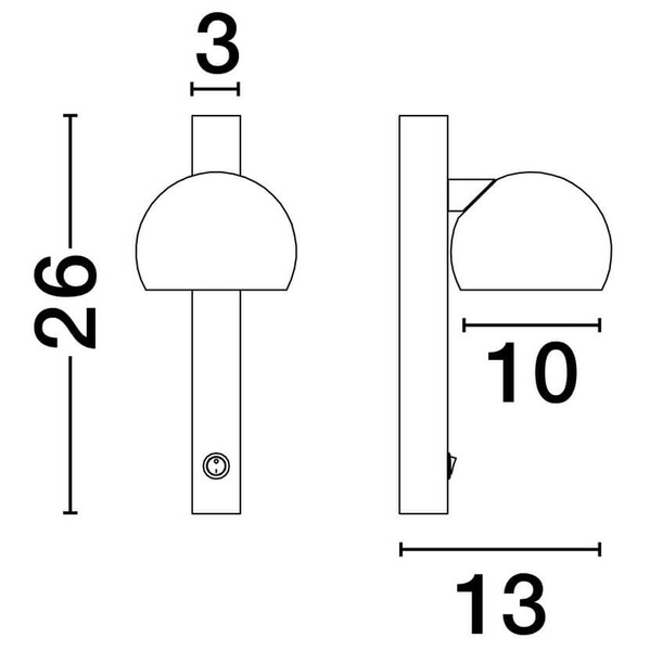 Naścienny kinkiet FRONTERA LE44940 LED 10W 3000K regulowany szary czarny