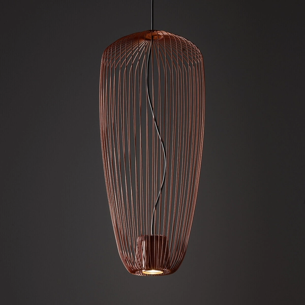 Druciana lampa wisząca nad stół PUMPKIN 11496 terakota