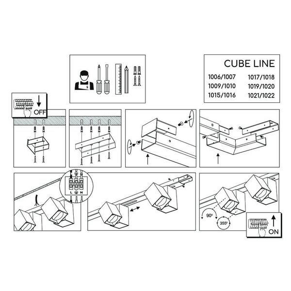 Zakończenie do szyn jednofazowych Cube 1021 BROSline metalowy czarny