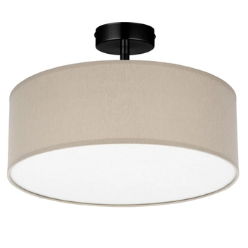 Okrągły plafon do sypialni Rondo 4031 TK Lighting tkaninowy beżowy