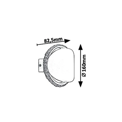 Ścienna LAMPA glamour CAPRIANA 5049 Rabalux metalowa OPRAWA kinkiet LED 6W 4000K z kryształkami crystals brązowy