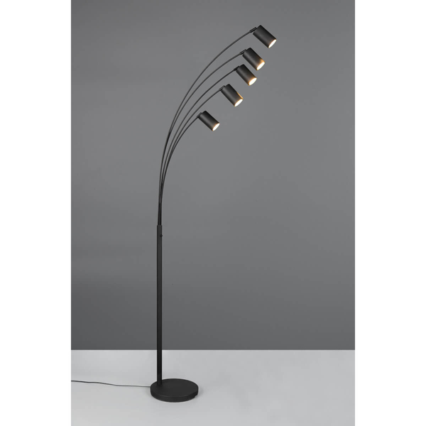Sypialniana lampa podłogowa VANTOS DL532412400 Trio metalowa czarna
