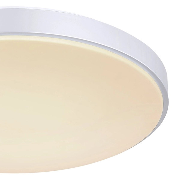 Nowoczesna LAMPA sufitowa SONNY 41586-18 Globo okrągły plafon LED 18W 3000K - 6000K z pilotem srebrny