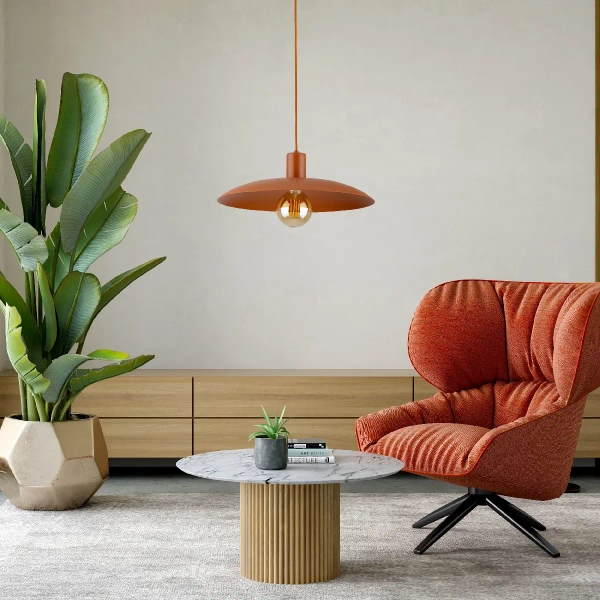 Zwisająca lampa do salonu Astra 10882 na kablu żarówka ceglany