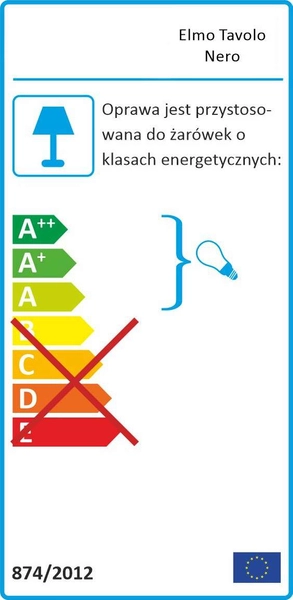 Stojąca LAMPA stołowa Elmo Tavolo Nero Orlicki Design gabinetowa LAMPKA biurkowa czarna