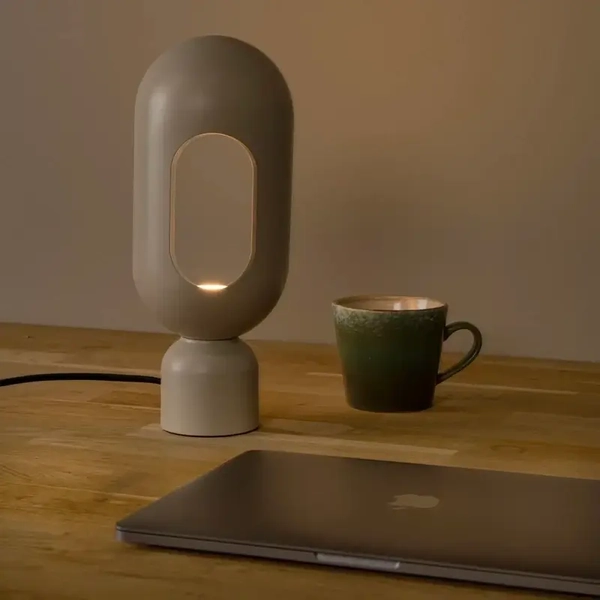 Stołowa lampka do salonu BARRIS 05549/01/41 Lucide owalna szary