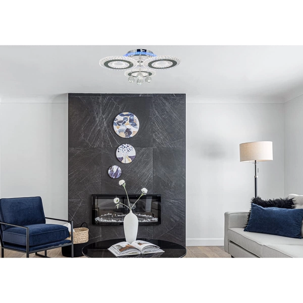 Plafon kryształowy Marbella DRS2210/3 Elem LED 77W pałacowy chrom