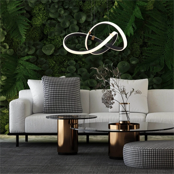 Sypialniana lampa wisząca Indigo MD9717-1-3BGD LED 44W 3000K czarny złoty